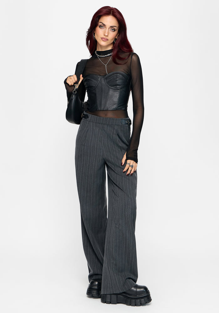 Nightingale Pinstripe Wide Leg Trouser