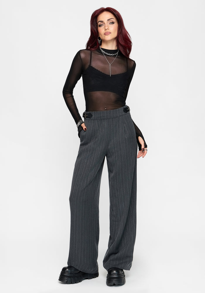 Nightingale Pinstripe Wide Leg Trouser