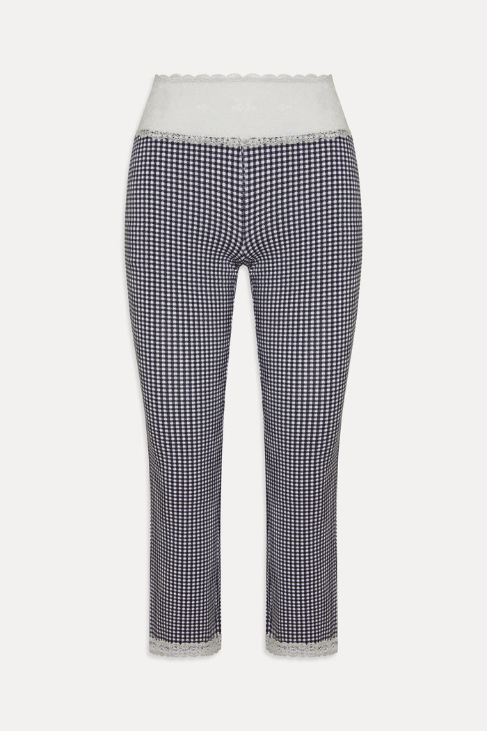 Nikki Gingham Capri Pants - Midnight Wishes