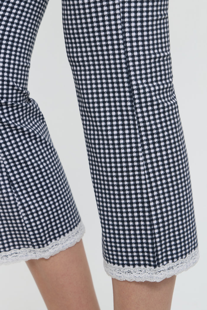 Nikki Gingham Capri Pants - Midnight Wishes