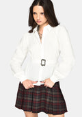 Nina Belted Poplin Shirt