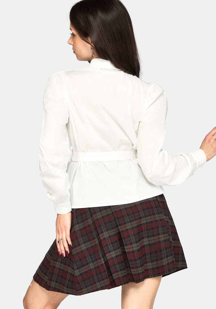 Nina Belted Poplin Shirt