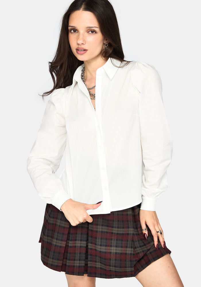 Nina Belted Poplin Shirt