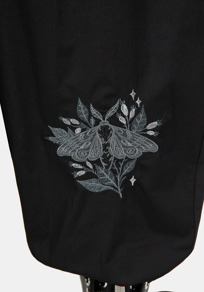 Nirah Embroidered Black Balloon Trouser
