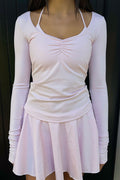 Odette Long Sleeve Top Icy Pink