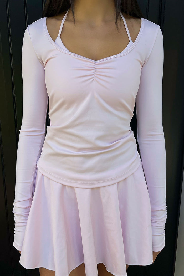 Odette Long Sleeve Top Icy Pink