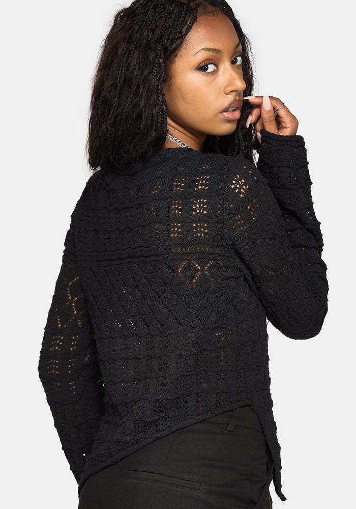 Olesia Asymmetric Knit Sweater
