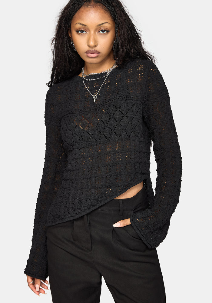Olesia Asymmetric Knit Sweater