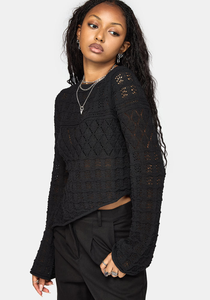 Olesia Asymmetric Knit Sweater