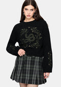 Ophidian Snake Cross Stitch Knit Sweater