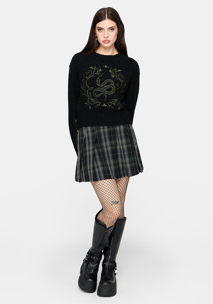 Ophidian Snake Cross Stitch Knit Sweater