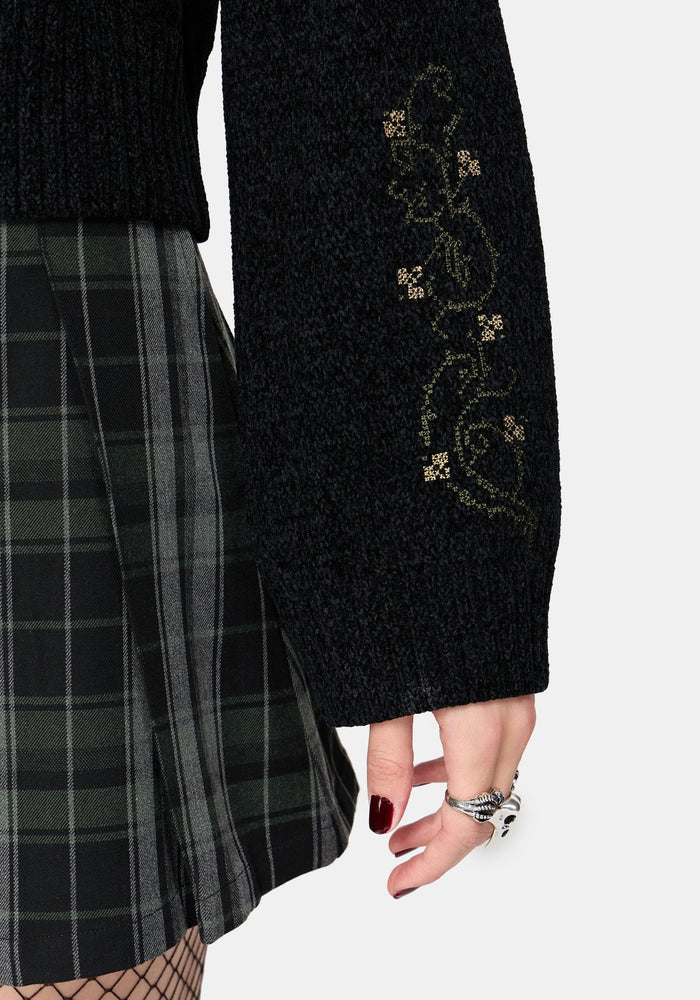 Ophidian Snake Cross Stitch Knit Sweater