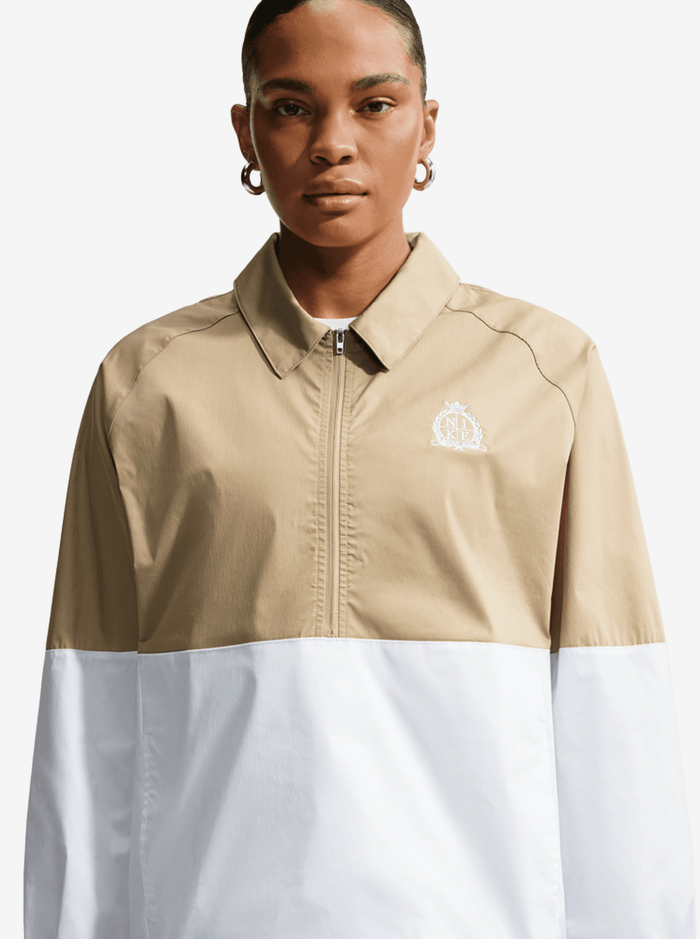 Oversized Poplin 1/2-Zip Jacket
