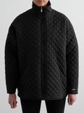 Oversized Quilted Jacket in Black