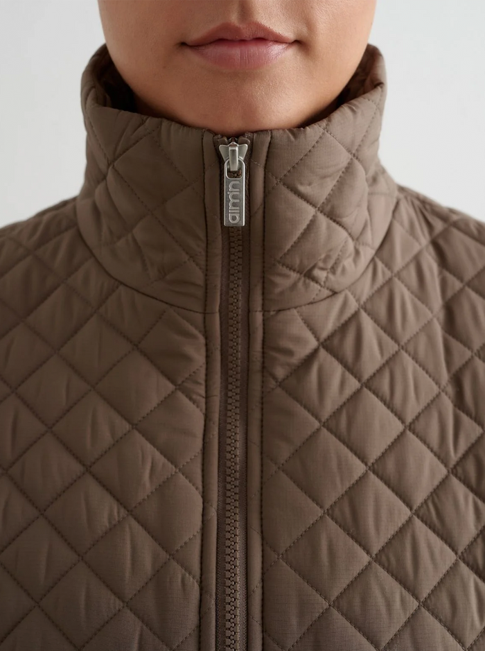 Oversized Quilted Jacket in Nougat
