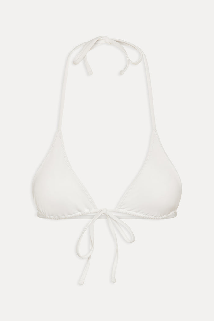 Paradise Halter Bikini Top Optic White