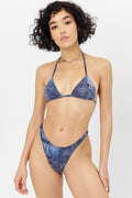Phillipa Triangle Bikini Top Blue Jean