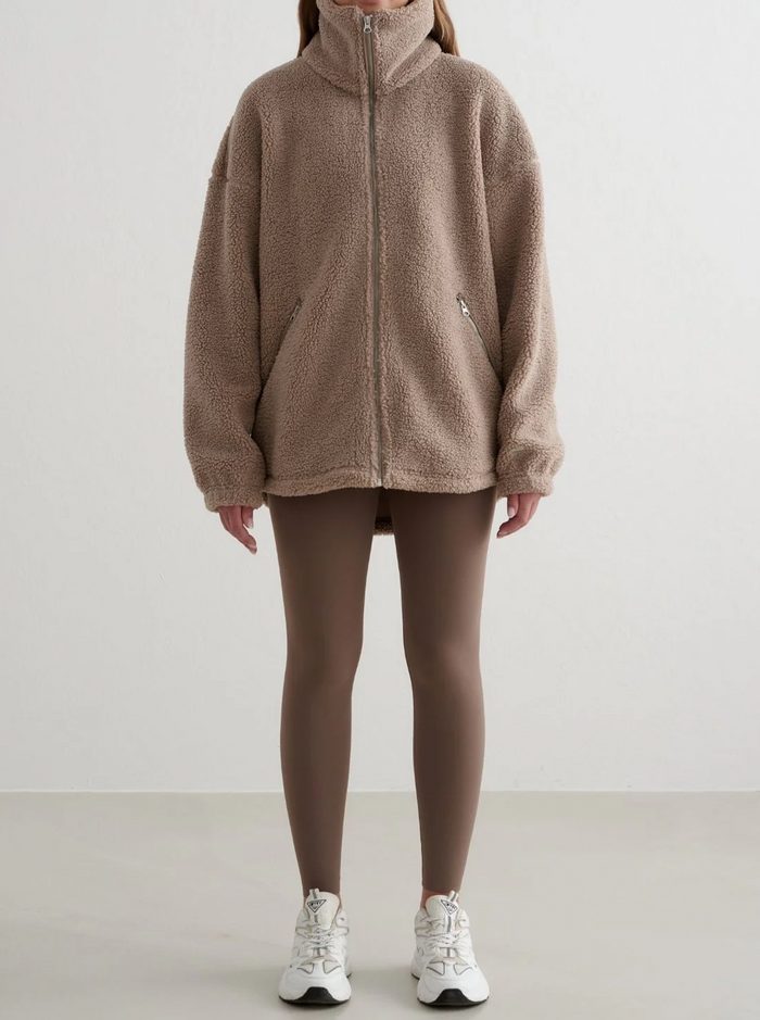 Pile Jacket in Dark Clay
