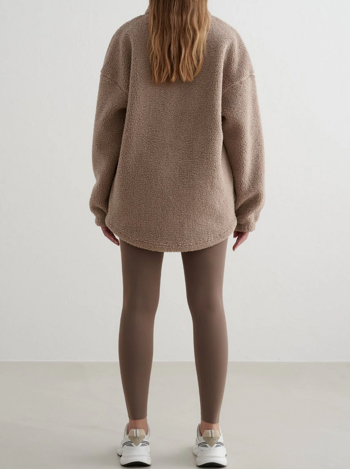 Pile Jacket in Dark Clay