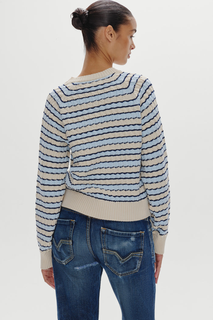 Piper Cotton Knit Sweater - Lighthouse