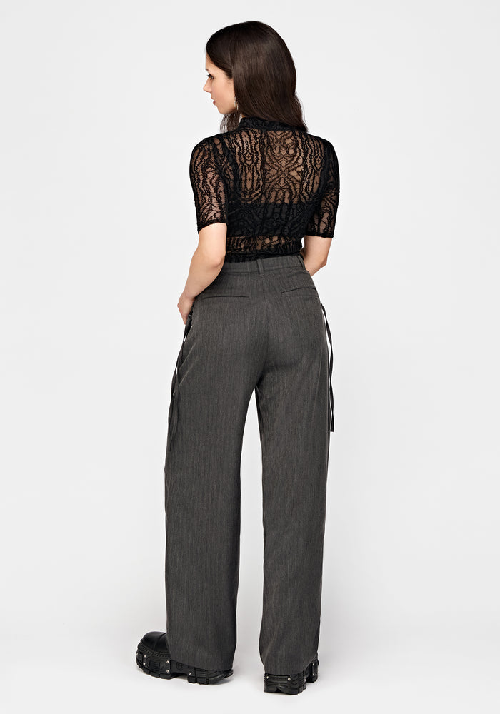 Piper Lace Up Side Straight Leg Trouser