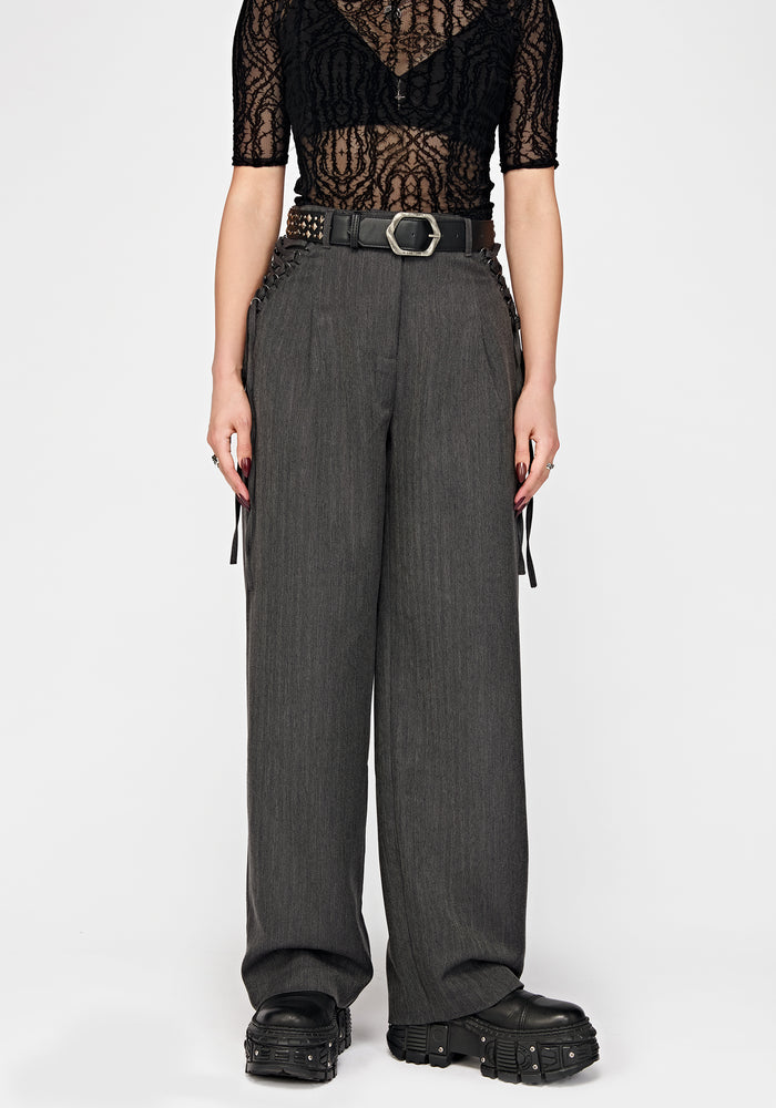 Piper Lace Up Side Straight Leg Trouser