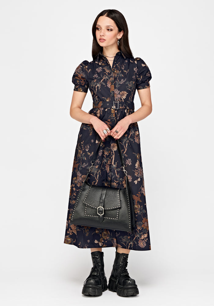 Poison Eden Midaxi Shirt Dress - Midnight