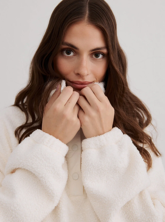 Polar Fleece Long Sleeve in Off-White