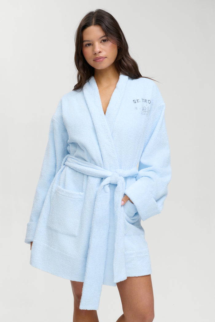 Poolside Terry Robe - French Riviera