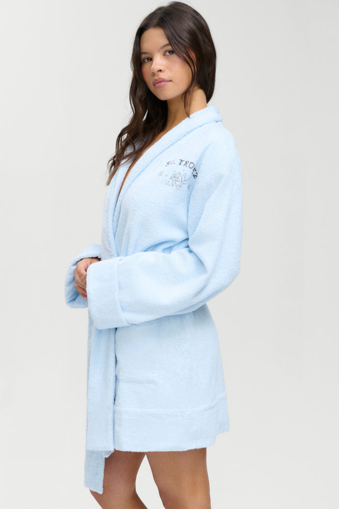 Poolside Terry Robe - French Riviera