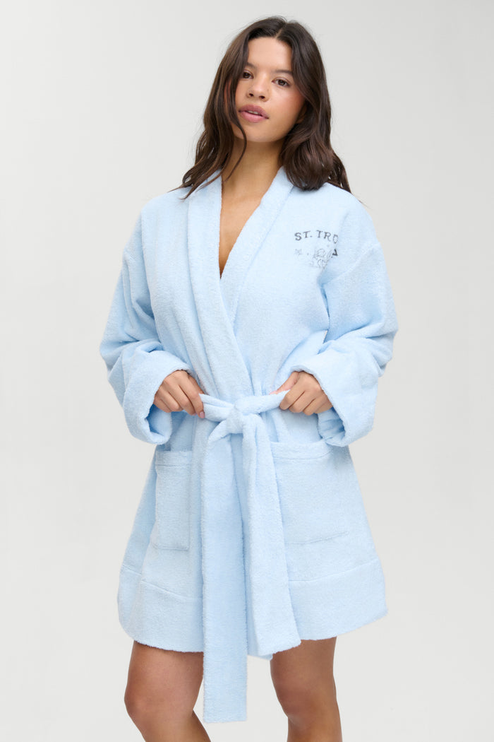 Poolside Terry Robe - French Riviera