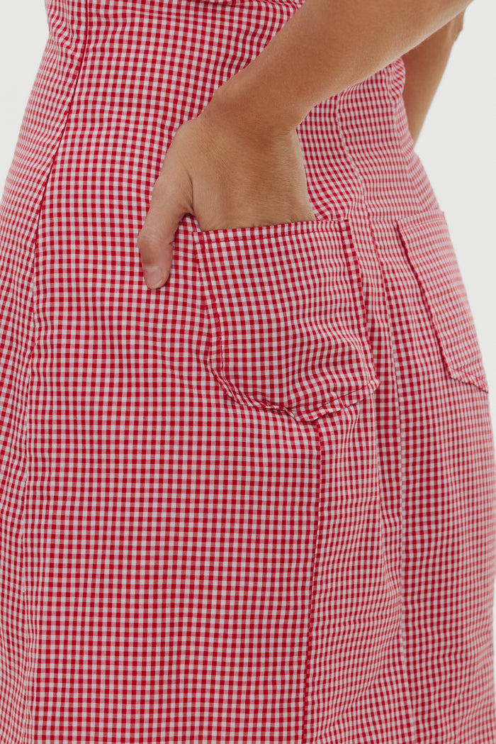 Poppy Strapless Cotton Mini Dress - Picnic Basket