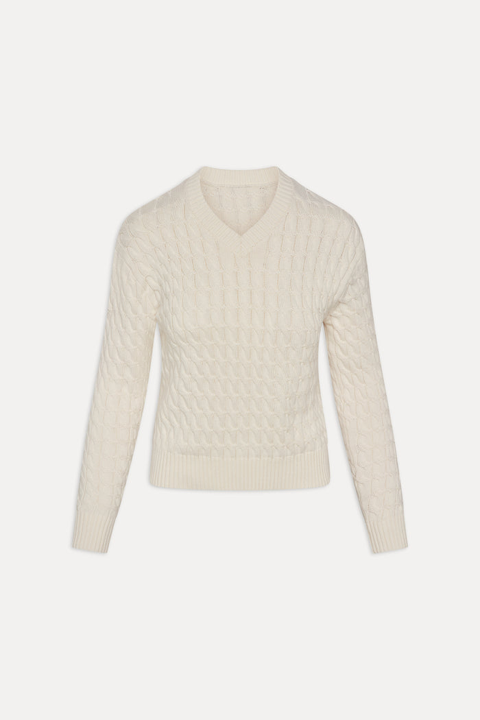 Prince Cable Knit Sweater - Honeymoon