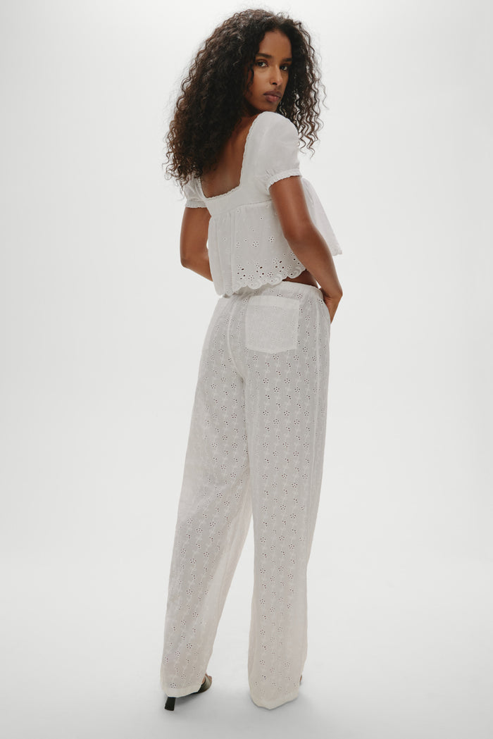 Princess Cropped Blouse - Daisy Eyelet