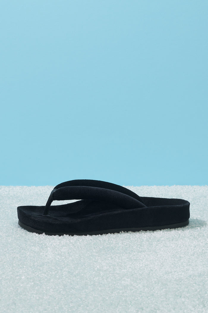 Puffer Padded Black Flip Flop