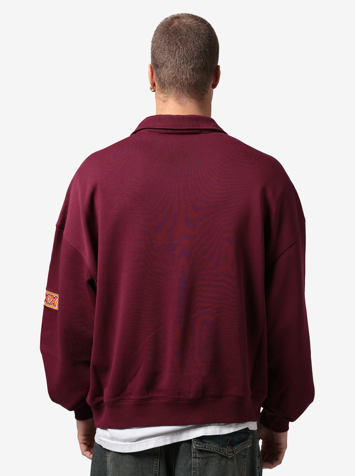 Queensland Maroons Oversized 1/4 Zip Crew