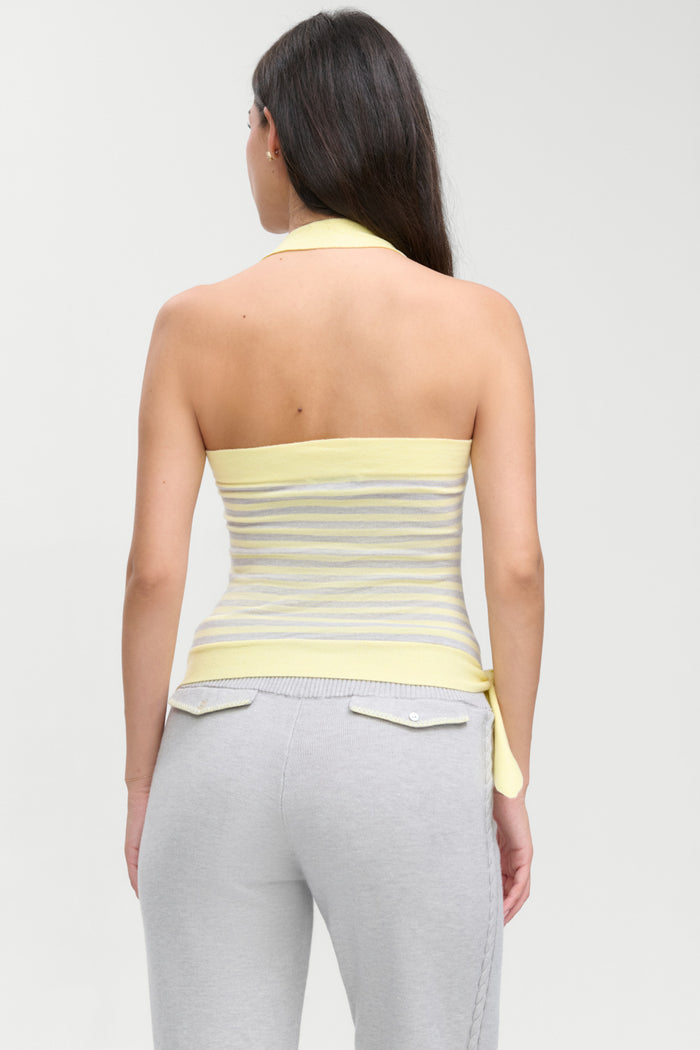 Quinn Knit Halter Top - Echo Stripe
