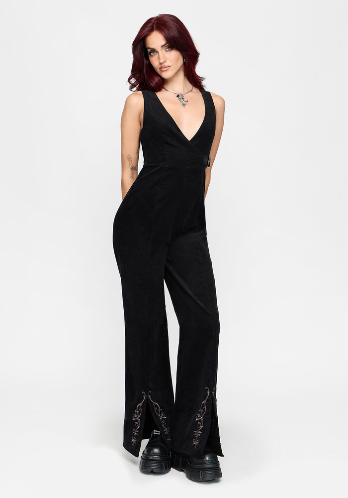 Rasque Buckle Fixed Wrap Wide Leg Jumpsuit