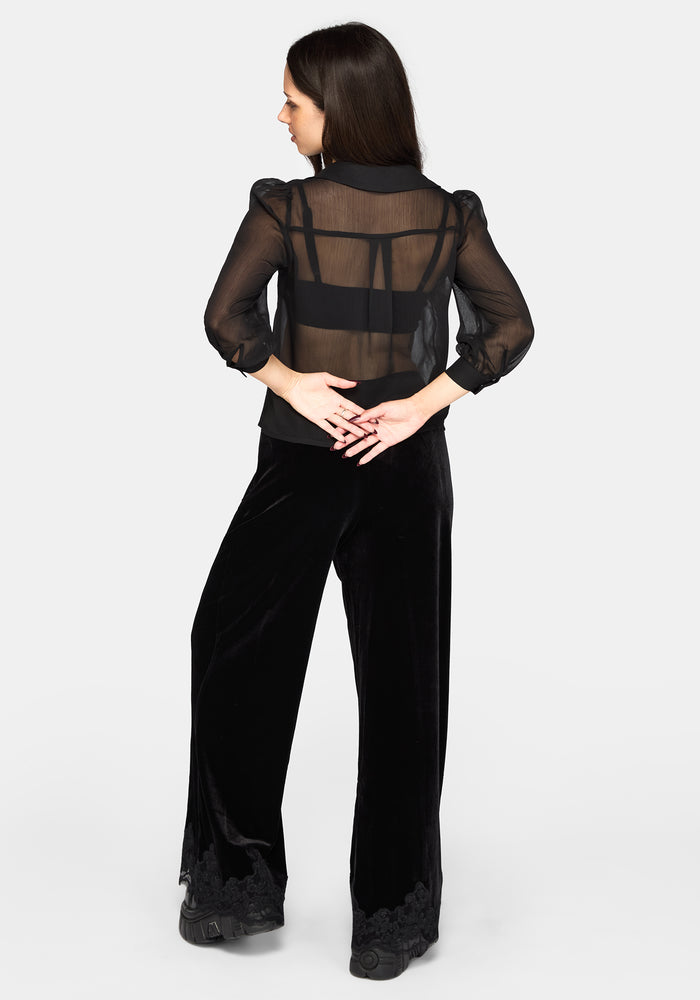 Rasque Embroidered Chiffon Shirt