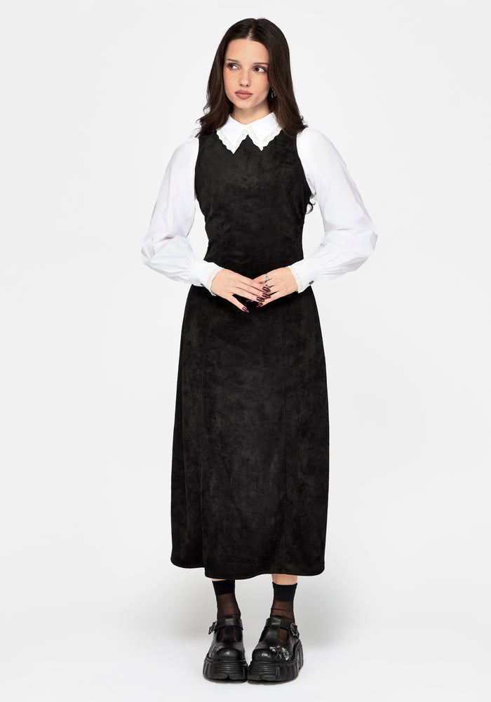 Rasque Suedette Embroidered Strap Midaxi Dress