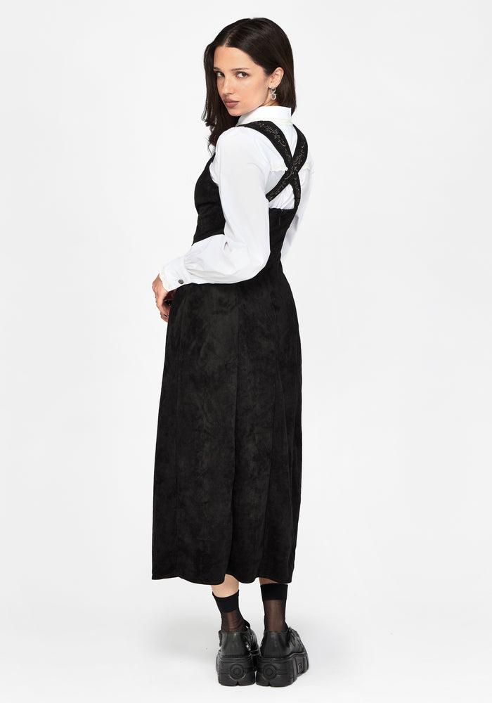 Rasque Suedette Embroidered Strap Midaxi Dress