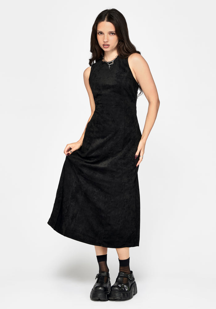 Rasque Suedette Embroidered Strap Midaxi Dress
