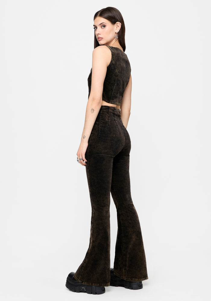 Reign Brushed Denim Flare Jean