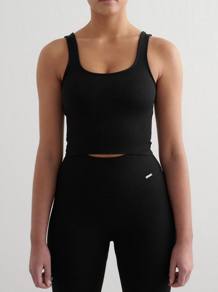 Ribbed Seamless Shaping Bralette in Black