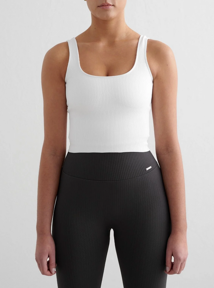 Ribbed Seamless Shaping Bralette in White