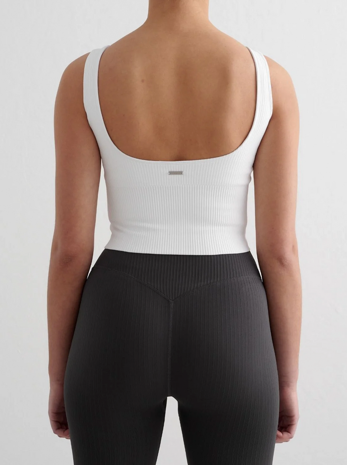 Ribbed Seamless Shaping Bralette in White