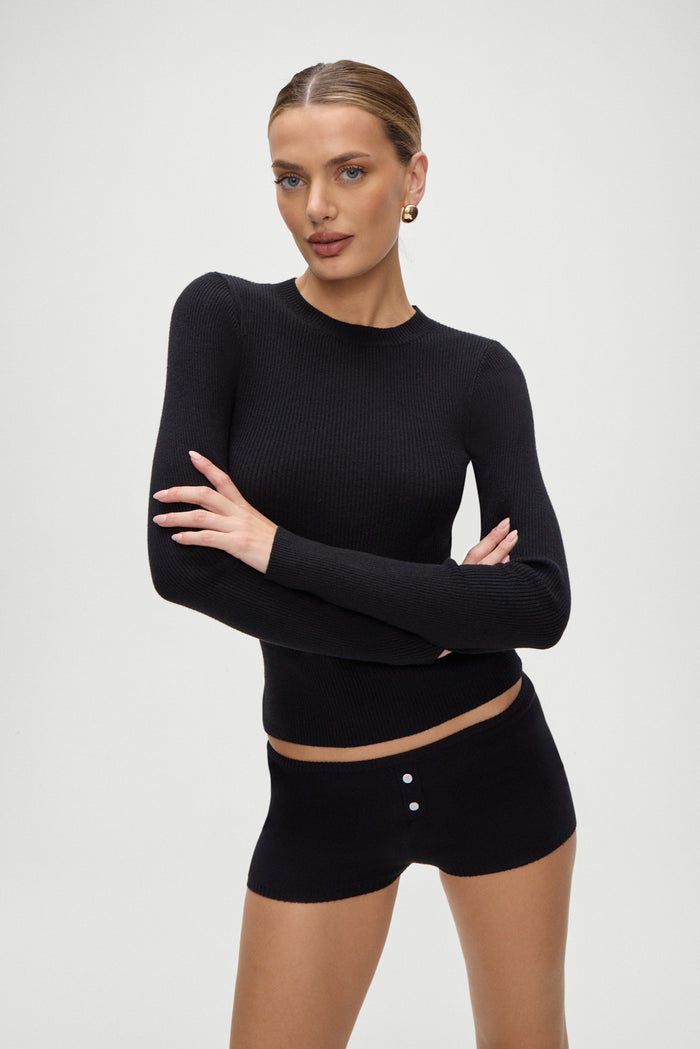 Riley Knit Sweater Black