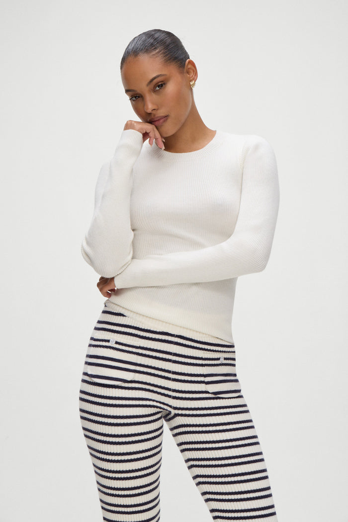 Riley Knit Sweater White