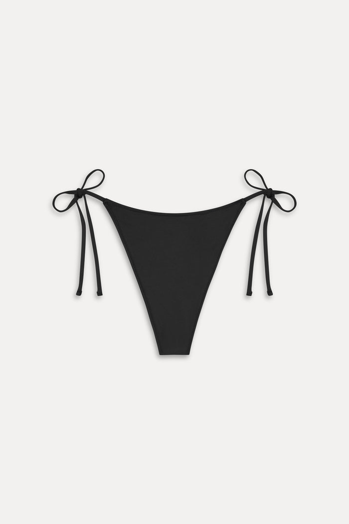 Romeo Cheeky String Bikini Bottom - Black