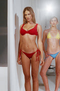 Mackenzie Cheeky String Bikini Bottom - Cherry